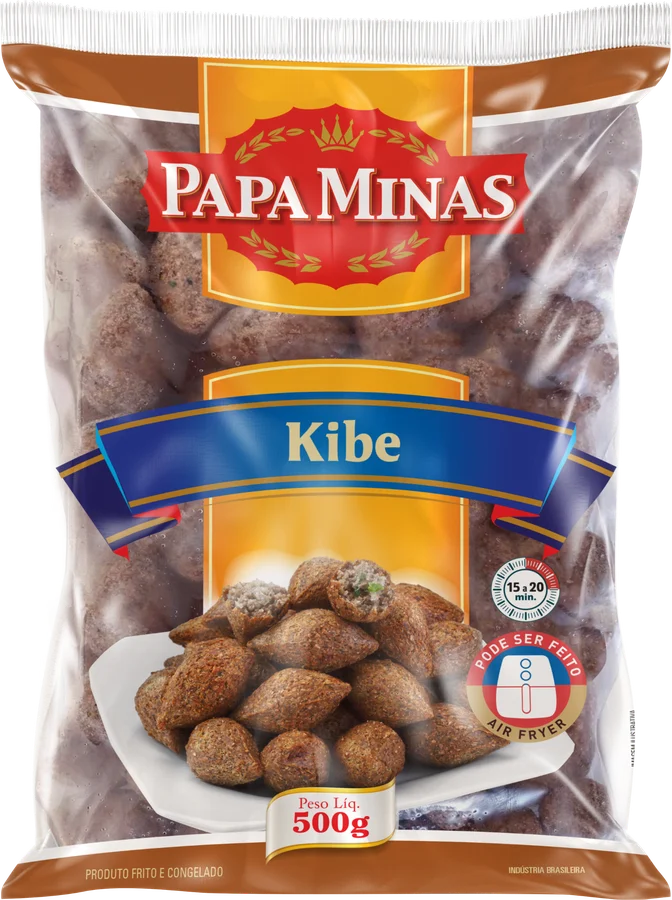 Embalagem Kibe de carne Papa Minas, 500 g