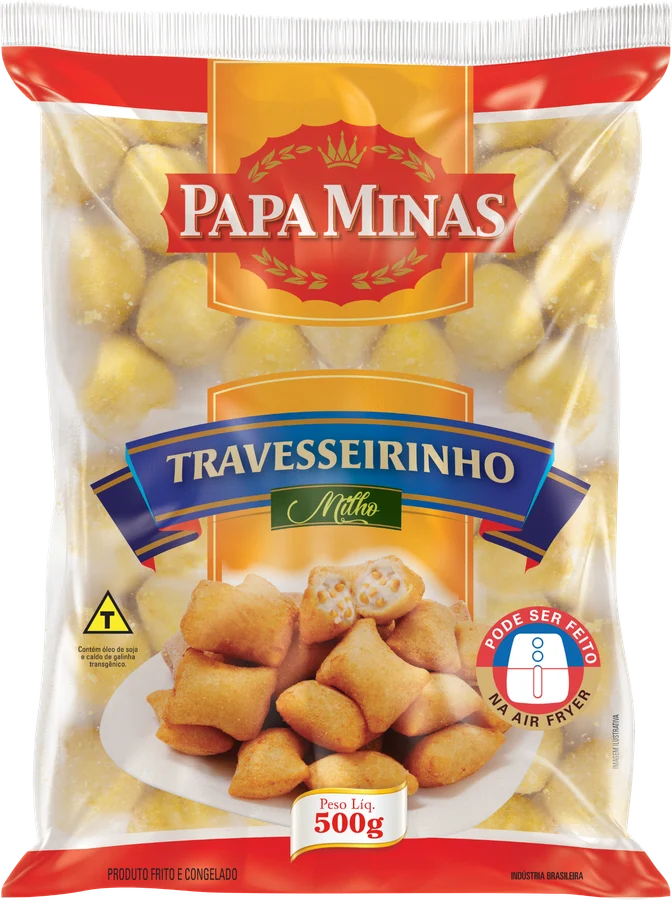 Embalagem Travesseirinho de milho Papa Minas, 500 g